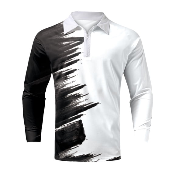 KaLI_store Polo Shirts For Men Mens Long Sleeve Polo Shirts Pocket Casual Solid Cotton Blend Drop Cut Collared Polo Shirts for Men