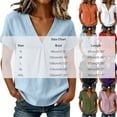 thumbnail image 3 of QUNYINEY T -Shirts Women Black Casual Short Sleeve Cotton Linen Tops Pleated V Neck Pullover Loose Fit Summer Shirts, 3 of 8