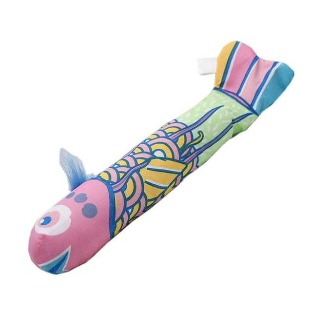 WIFKLSIIPG Jouets Poisson Jouet pour Chat d'Intérieur Poisson Souris Rose Orange Jaune