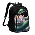 thumbnail image 1 of Easygdp Snake Holding A Lotus Mochila para Laptop de Viaje con Puerto USB, Mochila para Laptop con Puerto de Carga USB para Mujeres y Hombres, 1 of 7