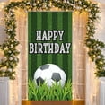 thumbnail image 3 of Green Turf Banner Soccer Ball Football Party Backdrop 3D White Letters Natural Style Sports Theme Background for Soccer Birthday Party Kids Sports Party Outdoor Party Decoration, 3 of 9