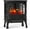 Black-26'' H with Double Door, variant on LIFERECORD 26" Freestanding Electric Fireplace with 3D Flame Effect - Remote Control, 12H Timer, 1500W Heater, Single Door, Overheat Protection for Living Room & Bedroom