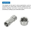 thumbnail image 4 of Conector coaxial macho a macho Uxcell tipo F RG6 acoplador extensor 75 Ohm impermeable antena cable coaxial 2 piezas, 4 of 6