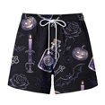 thumbnail image 5 of Shorts for Women Halloween Print Summer Casual Shorts With Pockets Women's Sports & Recreation Shorts Brown M, 5 of 5