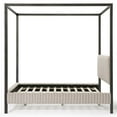 thumbnail image 4 of Furniture of America Elra Adult Queen Wood Mattress Ready Bed with Canopy Frame, Light Brown, 4 of 5