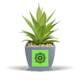 thumbnail image 1 of Pot de Fleurs Ananas Artificiel Rond devant Vase Mini Décor, 1 of 3