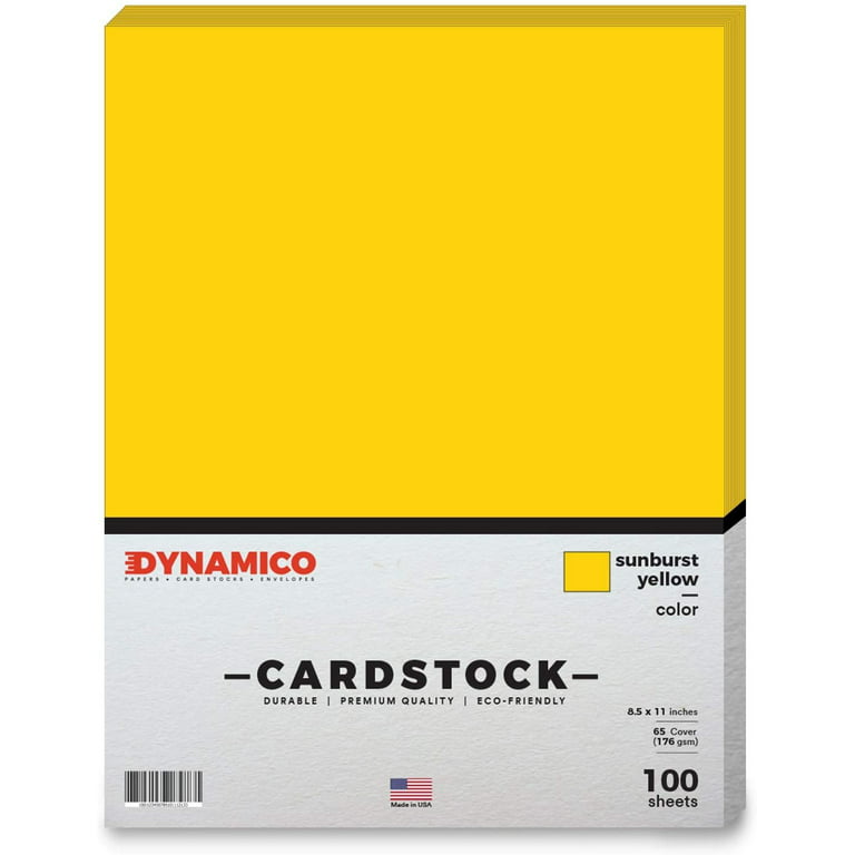 Sunburst Yellow Cardstock Paper – 8 1/2 x 11 Medium Weight 65 lb (175 Gsm) Cover Card Stock - for Cards, Invitations, Brochure, Award, and Stationery
