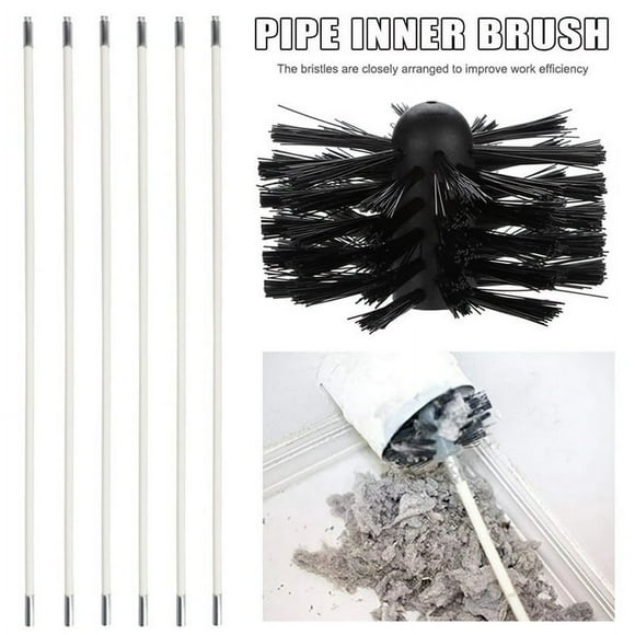 Pipe Inner Brush Dryer Vent Cleaning Brush Lint Remover Cleaning Tool Kit Oil-Smoke Machine