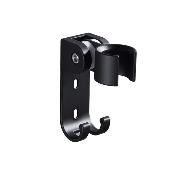 Billuyoard Soporte autoadhesivo para cabezal de ducha, soporte para cabezal de ducha de baño sin perforaciones, soporte de aluminio para cabezal de ducha Accesorios de baño Negro Billuyoard HA082557-02
