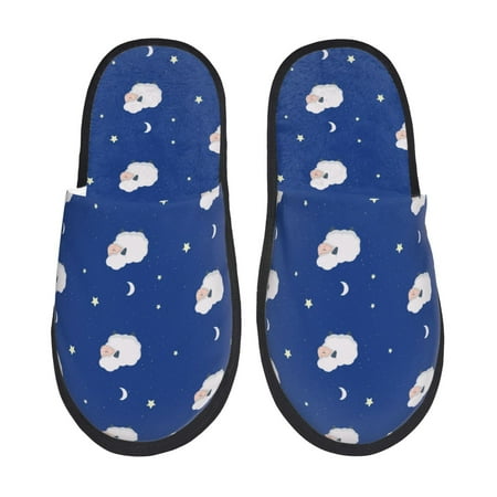 

Sigee Moon Lamb for Cozy Furry Slippers Super Soft Indoor and Outdoor Use Non-Slip Sole Slip On House Slippers-Large