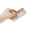 thumbnail image 4 of Unique Bargains 1 Pc Vintage Portable Wide Tooth Comb Colorful Imitation Acetic Acid, 4 of 6