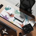 thumbnail image 2 of Long Mouse Pads for Desk,Colorful Dinosaurs Rainbow Pattern Desk Mats on Top Of Desks, Desk Mouse Pad Extra Large with 3mm Non-Slip Base and Stitched Edge for Gaming,Office,Work,Home 35.4"x15.7", 2 of 6