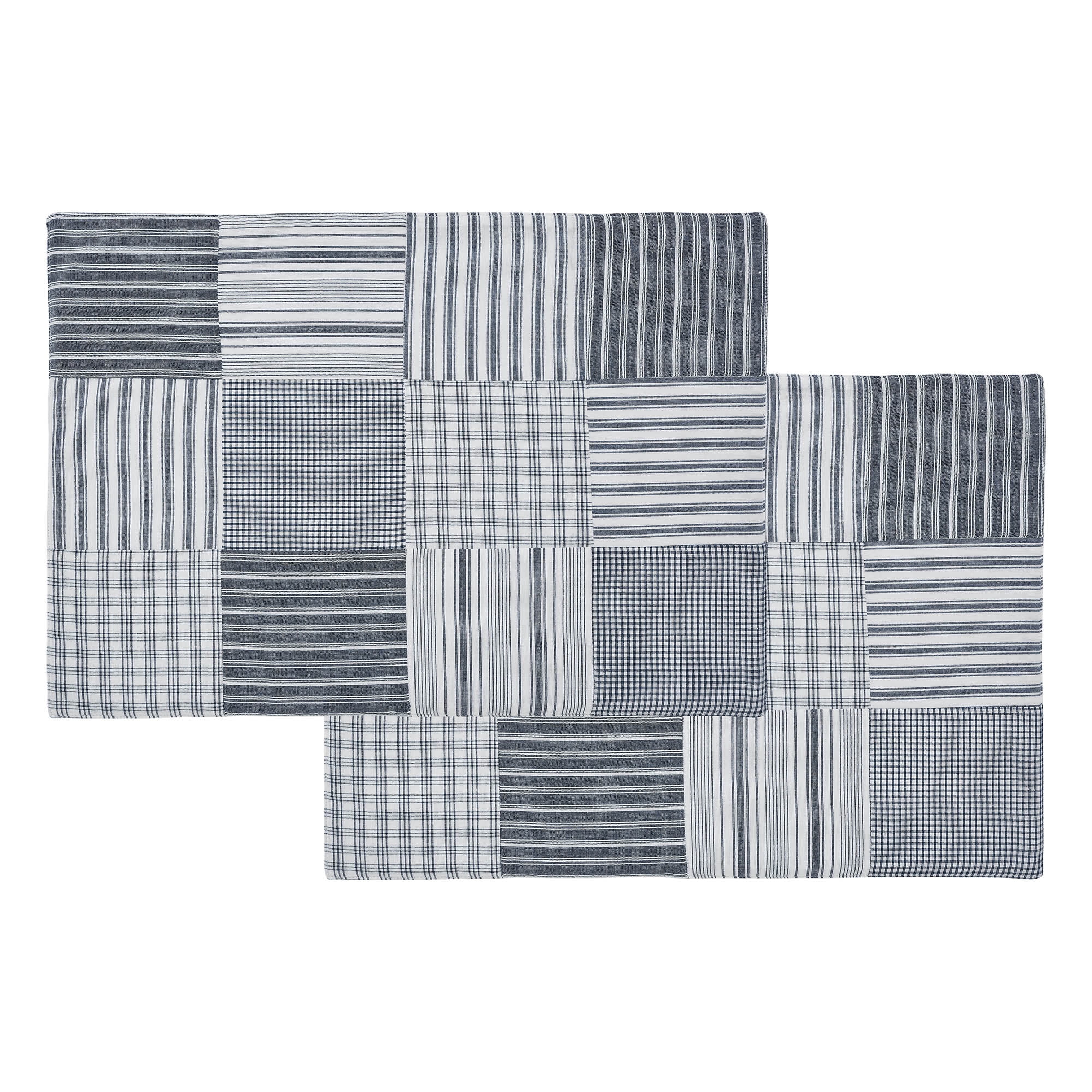 VHC Brands Sawyer Mill Blue Quilted Placemat Set of 2 13x19