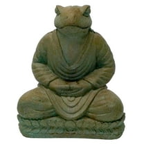 Solid Rock Stoneworks Zen Frog- 8in Tall- Verde