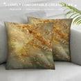 thumbnail image 3 of Acheng Gold and Blue Abstract Art Plush Pillowcase 1 Piece White, 3 of 5