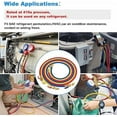 thumbnail image 3 of 29986 Refrigeration Hoses with Ball Valves Replacement Hvac Hose Low Loss R410A, Plus II 1/4" Charging Hoses, 72in Length - 3 Pack (Blue Yellow Red)$$Tools & Hardware Other, 3 of 7