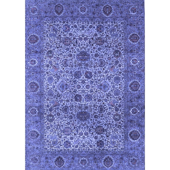 Ahgly Company Indoor Rectangle Persian Blue Traditional Area Rugs, 5' x 7'