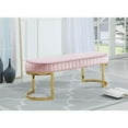 thumbnail image 2 of Meridian Furniture Lemar Contemporary Velvet Bench in Pink, 2 of 4