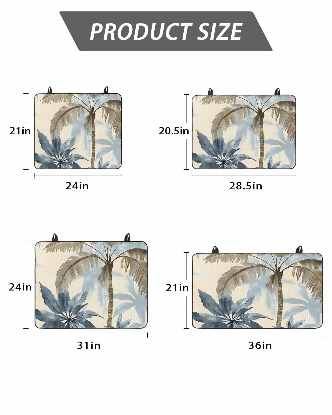 Stove Top Covers for Electric Stove, Palm Tree Beach Glass Stovetop Cover Protector, Watercolor Botanical Seaside Induction Cooktop Protector Oven Mat for Kitchen Countertop 24"x21"