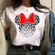 thumbnail image 1 of Gold Micky head women's casual top Mickey Mouse print women's fashion top Disney cartoon women's T-shirt Women's short sleeveL Gao Jinjia LED, 1 of 2