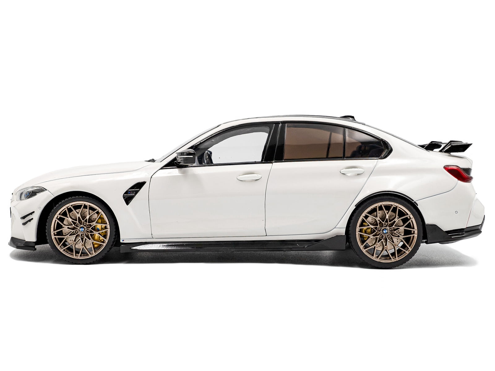 2024 BMW M3 Competition Alpine White with Carbon Top 1/18 Diecast Model Car by Solido