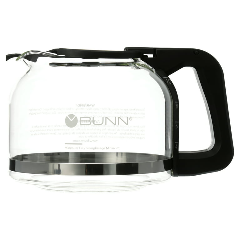 Bunn Coffee Maker 10 Cup Original Replacement Pot Carafe Decanter Black Lid