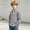 Gray, variant on FSYBOA Boys Button Sweatshirtss Size 7-8T, Collared Fall Long Sleeve Casual Kids Pullover Tops Black