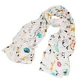 thumbnail image 2 of Premium Kitty Cat Print Cotton Blend Scarf Wrap, 2 of 4