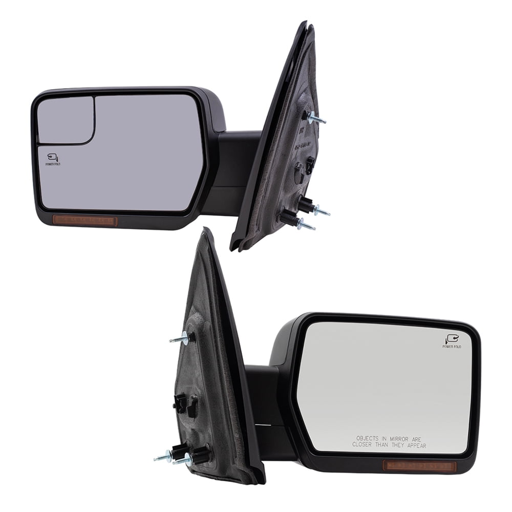Side View Mirror Power Heated Turn Signal Memory Chrome Pair for F150 Pickup 