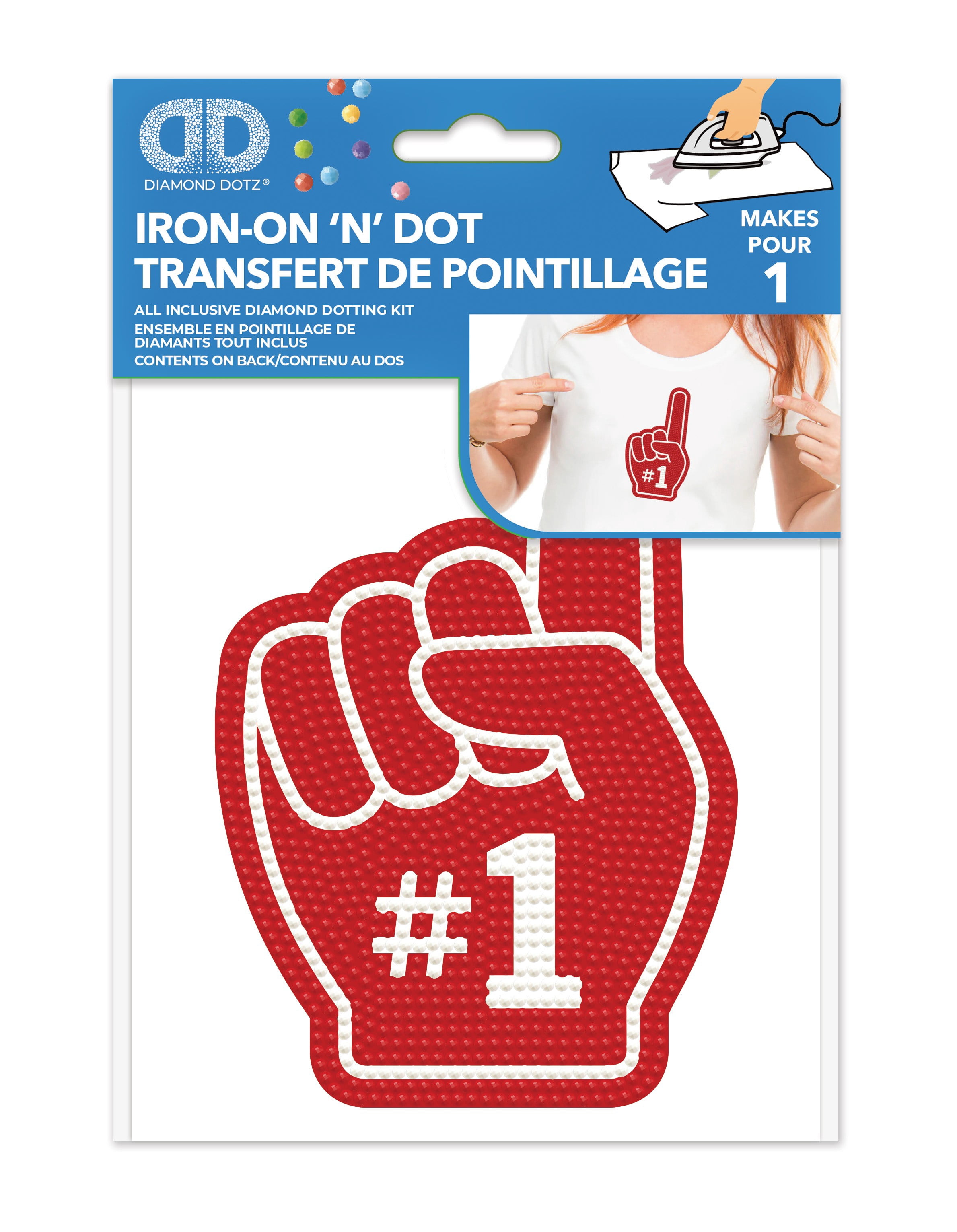 DIAMOND DOTZ® #1 Glove Iron-On 'N' Dot Transfer