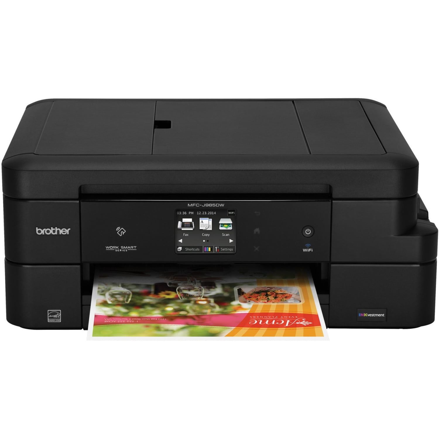 Brother Mfc-j985dw Xl Inkjet Multifunction Printer Color Plain Paper Print Desktop Copier fax printer scanner 6000 X... by Brother