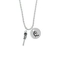 thumbnail image 2 of Delight Jewelry Silvertone 3-D Lacrosse Stick and Ball Silvertone Script Initial Disc - Q - Charm Necklace, 20"+3", 2 of 4