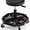 Black, variant on HarmonyStrings  Garage Shop Roller Seats, Adjustable Pneumatic Rolling Creeper Stool W/Tool Storage Tray & 4 Universal Wheels, Padded Mechanic Stool Repair Shop Stool Garage Rolling Stool-Red