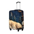 thumbnail image 2 of Daiia Starry Sky Sleep White Bear Luggage Cover, Thickened Washable Travel Luggage Covers, Elastic Unique Baggage Covers for 18-20 inch Luggage-Medium, 2 of 9