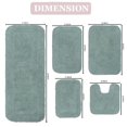 thumbnail image 3 of Home Weavers Radiant Collection 100% Cotton Non-Slip Bathroom Rug Set Machine Washable Bathroom Rug, Bath Rug, Bathroom Rug, Runner, U Shaped Contour, Blue Color 5 Piece Bath Rug set, 3 of 3