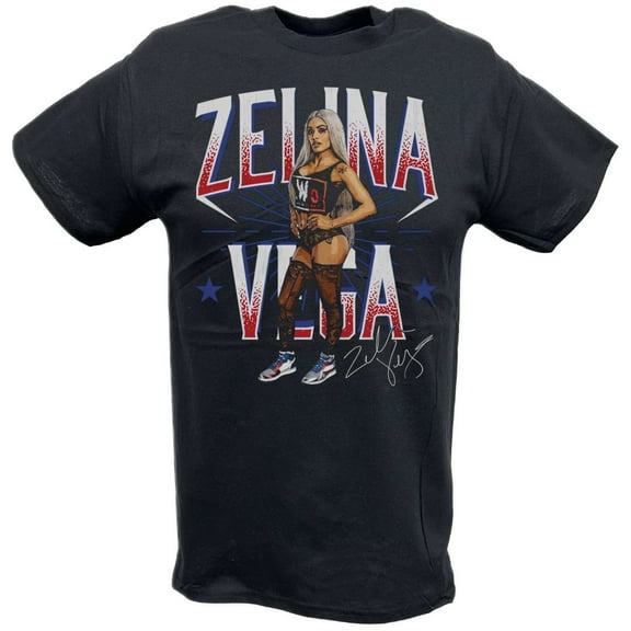 Zelina Vega LWO Stars Black T-shirt