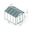 thumbnail image 3 of Palram - Canopia Rubicon 8' x 10' Polycarbonate/Aluminum Shed - Gray, 3 of 8