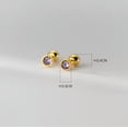 thumbnail image 2 of EOEMY Sparkling 925 Sterling Silver Bow Color Zircon Stud Earrings Gift Screw Backs-Silver-Clear, 2 of 6
