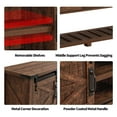 thumbnail image 3 of OKD Farmhouse Entryway Table w/ Sliding Barn Doors, Reclaimed Barnwood, 3 of 8