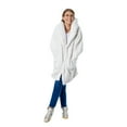 thumbnail image 3 of Unisex The Best Lounger in the World By Jill Martin Cream Boston Celtics Oversized Open-Front Hoodie Sweater, 3 of 3