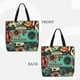 thumbnail image 2 of Fotbe Retro Pop Art Collage Bolsa Tote con Estampado para Mujer, Bolsos con Cremallera, Bolsa de Hombro Casual de Gran Capacidad con Bolsillos Internos, 2 of 7