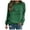 Green, variant on Cyber&Monday Womens Clothing Fayshow0 Womens Tops 3/4 Length Sleeve Shirts Womens Floral Letter Printing Long-Sleeved Casual Loose Sweater Tops
