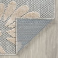 thumbnail image 6 of Oasis Modern Floral Beige and Cream Polypropylene Indoor Outdoor Area Rug, 5'x7' Rectangle, 6 of 7