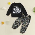 thumbnail image 2 of KPOPLK Toddler Kids Baby Boy Fall Outfits 18 24 Months 2T 3T 4T 5T 6T Letter Print Long Sleeve Tops Pants Winter Clothes Sets Bronze Size 12-18 Months, 2 of 4