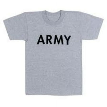 T-Shirt, Soffe, "Army", S/S, Gray, Size X-Large, 3 Pack