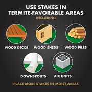 Spectracide Terminate Termite Detection And Killing Stakes With Pop-Up Indicator, 15 Count