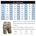thumbnail image 3 of HKYNLAG Men's Tactical Cargo Shorts Camo Elastic Waist Bermuda Shorts Quick Dry Waterproof Outdoor Hiking Work Shorts (No Belt) Black 5XL, 3 of 5