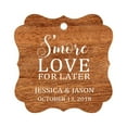 thumbnail image 1 of Darling Souvenir S'More Love For Later Tag Custom Favor Fancy Hang Tags -Rustic Wood-100 Tags, 1 of 1
