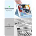 thumbnail image 2 of Pink Detachable Keyboard Case with 7-Color Backlight & Pen Holder for iPad 9th/8th/7th Gen (10.2"), iPad Pro 10.5" (2017), iPad Air 3rd Gen - Magnetic Wireless Keyboard, 3 Viewing Angles, PU Leather, 2 of 7