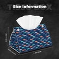 thumbnail image 6 of Lsque Colorful Fish 3 Printed Long Tissue Box Cover Holder, Facial Paper Organizer Dispenser,Triangle with Bottom Belt, PVC Leather Decorative Organizer, 6 of 9